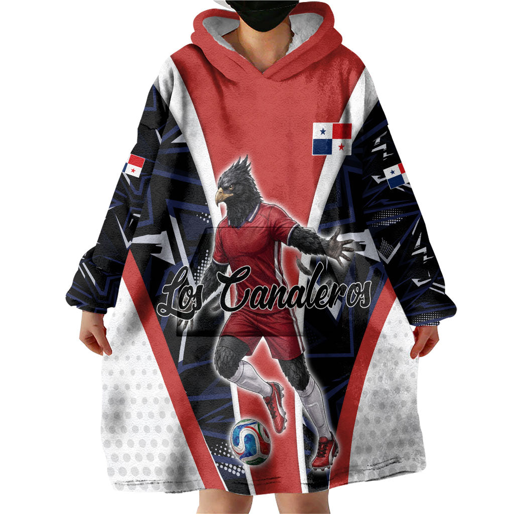 Personalized Panama Soccer Harpy Eagle Wearable Blanket Hoodie Los Canaleros Football Mascot Fan