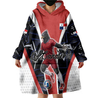 Personalized Panama Soccer Harpy Eagle Wearable Blanket Hoodie Los Canaleros Football Mascot Fan
