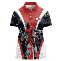 Personalized Panama Soccer Harpy Eagle Women Polo Shirt Los Canaleros Football Mascot Fan