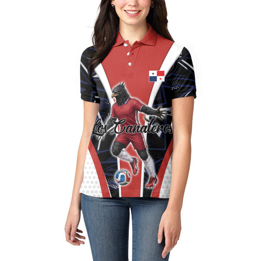 Personalized Panama Soccer Harpy Eagle Women Polo Shirt Los Canaleros Football Mascot Fan