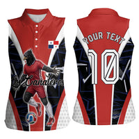 Personalized Panama Soccer Harpy Eagle Women Sleeveless Polo Shirt Los Canaleros Football Mascot Fan