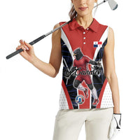 Personalized Panama Soccer Harpy Eagle Women Sleeveless Polo Shirt Los Canaleros Football Mascot Fan