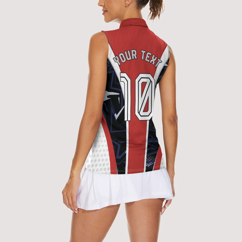 Personalized Panama Soccer Harpy Eagle Women Sleeveless Polo Shirt Los Canaleros Football Mascot Fan
