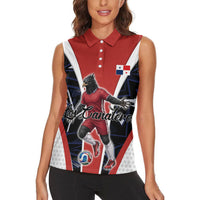 Personalized Panama Soccer Harpy Eagle Women Sleeveless Polo Shirt Los Canaleros Football Mascot Fan