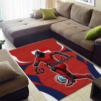 Panama Soccer Los Canaleros Area Rug Football Harpy Eagle Mascot