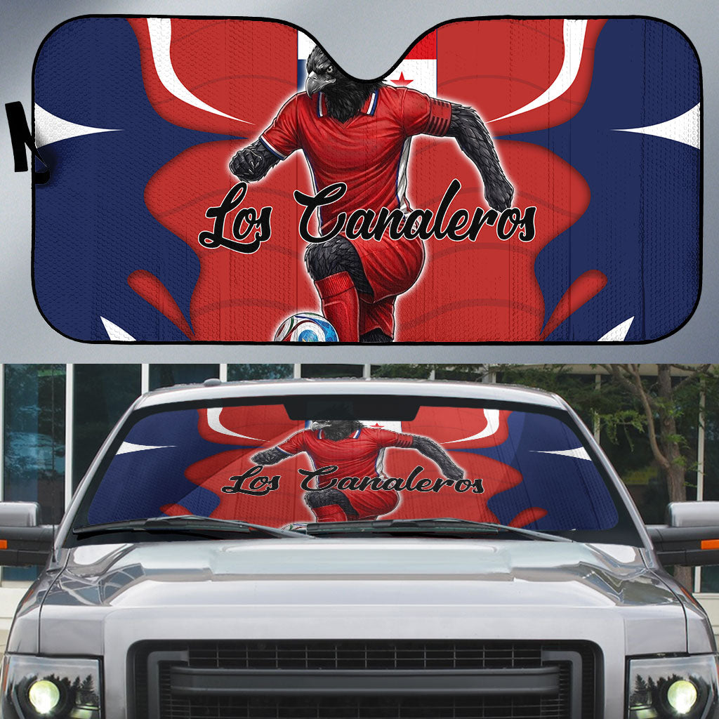 Panama Soccer Los Canaleros Auto Sun Shade Football Harpy Eagle Mascot