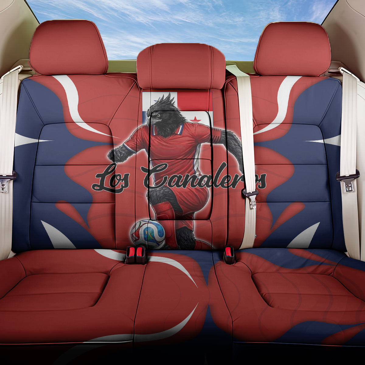 Panama Soccer Los Canaleros Back Car Seat Cover Football Harpy Eagle Mascot