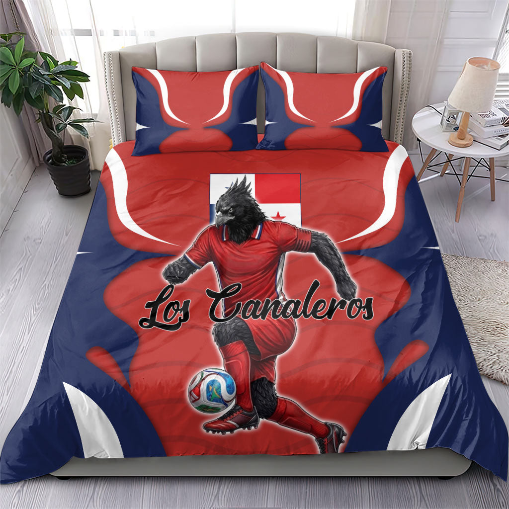 Panama Soccer Los Canaleros Bedding Set Football Harpy Eagle Mascot