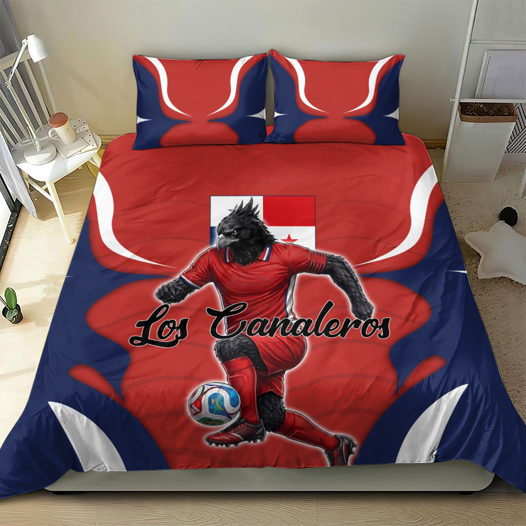 Panama Soccer Los Canaleros Bedding Set Football Harpy Eagle Mascot