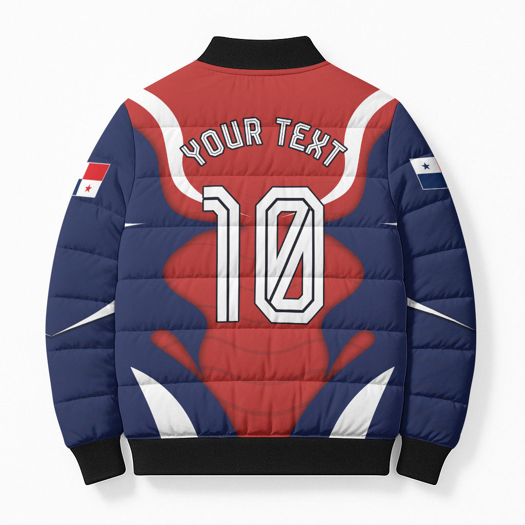 Personalized Panama Soccer Los Canaleros Bomber Puffer Jacket Football Harpy Eagle Mascot