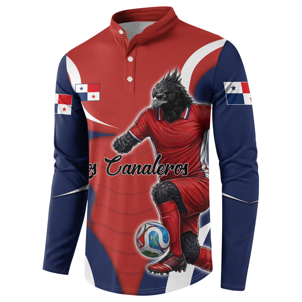 Personalized Panama Soccer Los Canaleros Button Sweatshirt Football Harpy Eagle Mascot