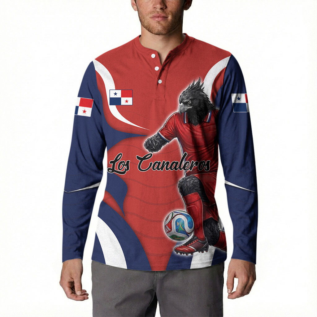 Personalized Panama Soccer Los Canaleros Button Sweatshirt Football Harpy Eagle Mascot