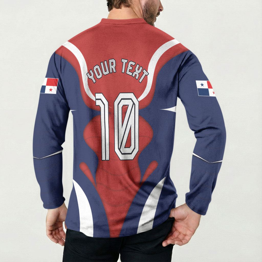 Personalized Panama Soccer Los Canaleros Button Sweatshirt Football Harpy Eagle Mascot