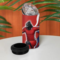 Personalized Panama Soccer Los Canaleros 4 in 1 Can Cooler Tumbler Football Harpy Eagle Mascot