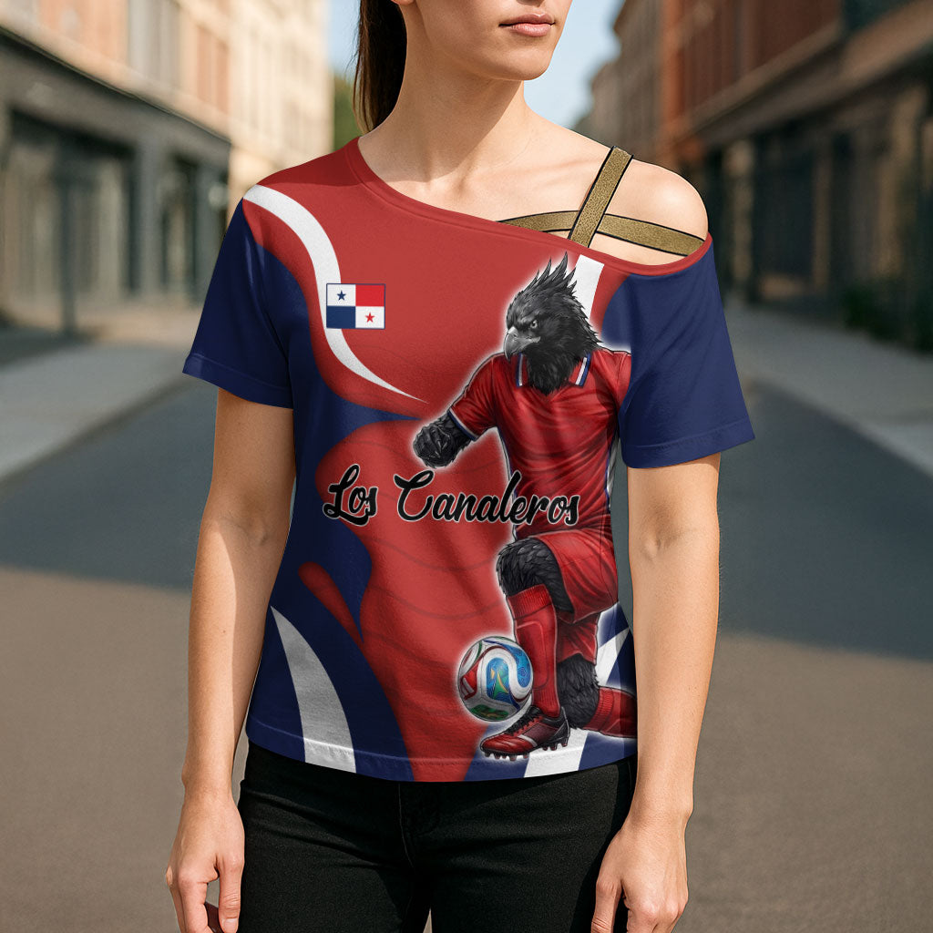 Personalized Panama Soccer Los Canaleros Cross Shoulder Shirt Football Harpy Eagle Mascot