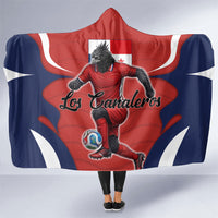 Panama Soccer Los Canaleros Hooded Blanket Football Harpy Eagle Mascot