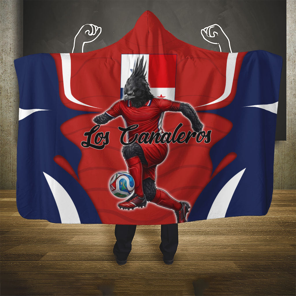 Panama Soccer Los Canaleros Hooded Blanket Football Harpy Eagle Mascot