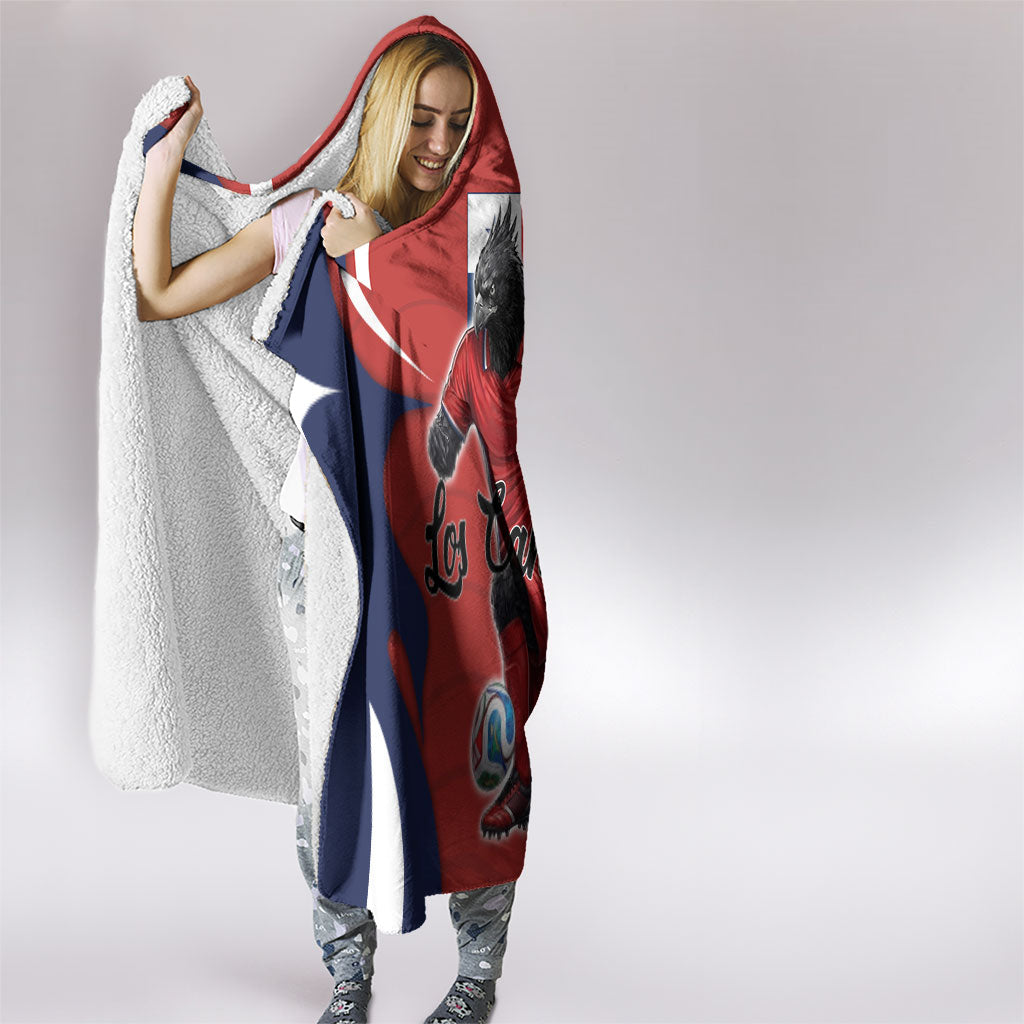 Panama Soccer Los Canaleros Hooded Blanket Football Harpy Eagle Mascot