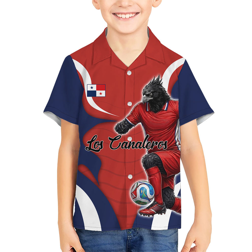 Personalized Panama Soccer Los Canaleros Kid Hawaiian Shirt Football Harpy Eagle Mascot