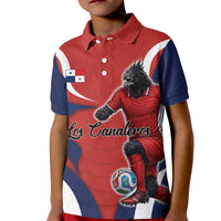 Personalized Panama Soccer Los Canaleros Kid Polo Shirt Football Harpy Eagle Mascot