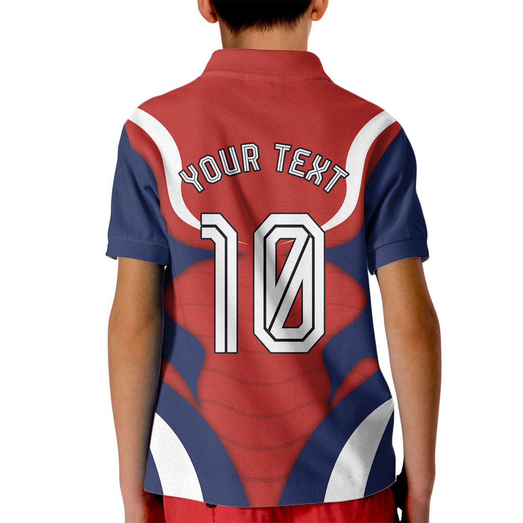 Personalized Panama Soccer Los Canaleros Kid Polo Shirt Football Harpy Eagle Mascot