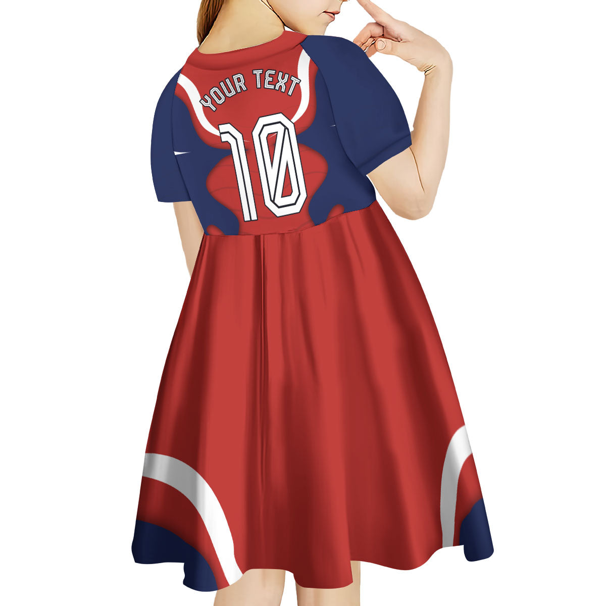 Personalized Panama Soccer Los Canaleros Kid Short Sleeve Dress Football Harpy Eagle Mascot