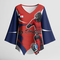 Personalized Panama Soccer Los Canaleros Kimono Sleeve Blouse Football Harpy Eagle Mascot