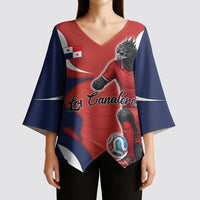 Personalized Panama Soccer Los Canaleros Kimono Sleeve Blouse Football Harpy Eagle Mascot