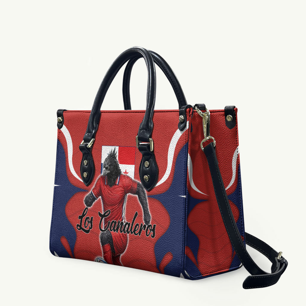 Panama Soccer Los Canaleros Leather Bag Football Harpy Eagle Mascot