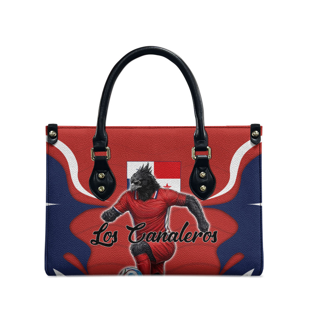 Panama Soccer Los Canaleros Leather Bag Football Harpy Eagle Mascot