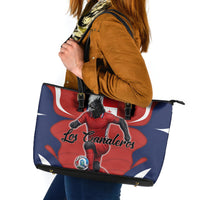 Panama Soccer Los Canaleros Leather Tote Bag Football Harpy Eagle Mascot