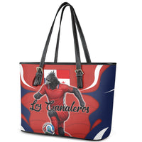 Panama Soccer Los Canaleros Leather Tote Bag Football Harpy Eagle Mascot