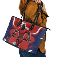 Panama Soccer Los Canaleros Leather Tote Bag Football Harpy Eagle Mascot
