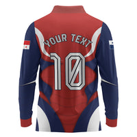 Personalized Panama Soccer Los Canaleros Long Sleeve Polo Shirt Football Harpy Eagle Mascot
