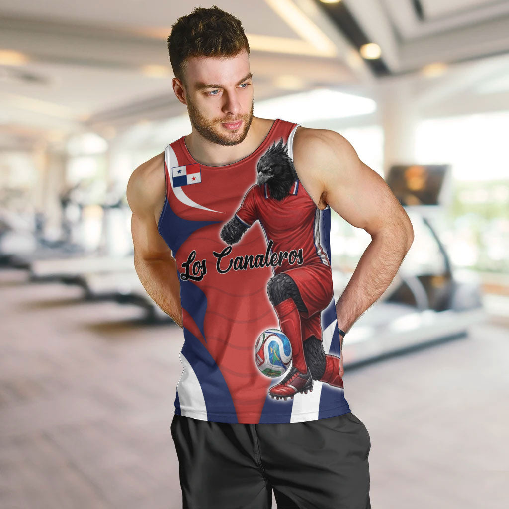 Personalized Panama Soccer Los Canaleros Men Tank Top Football Harpy Eagle Mascot