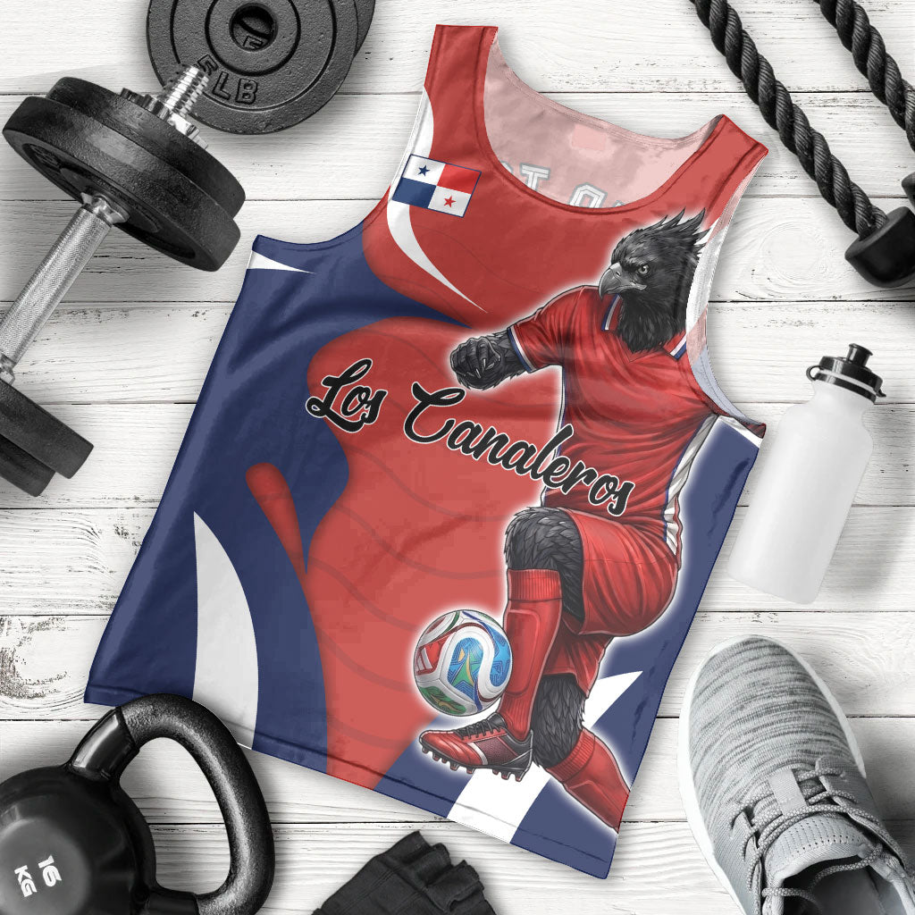 Personalized Panama Soccer Los Canaleros Men Tank Top Football Harpy Eagle Mascot