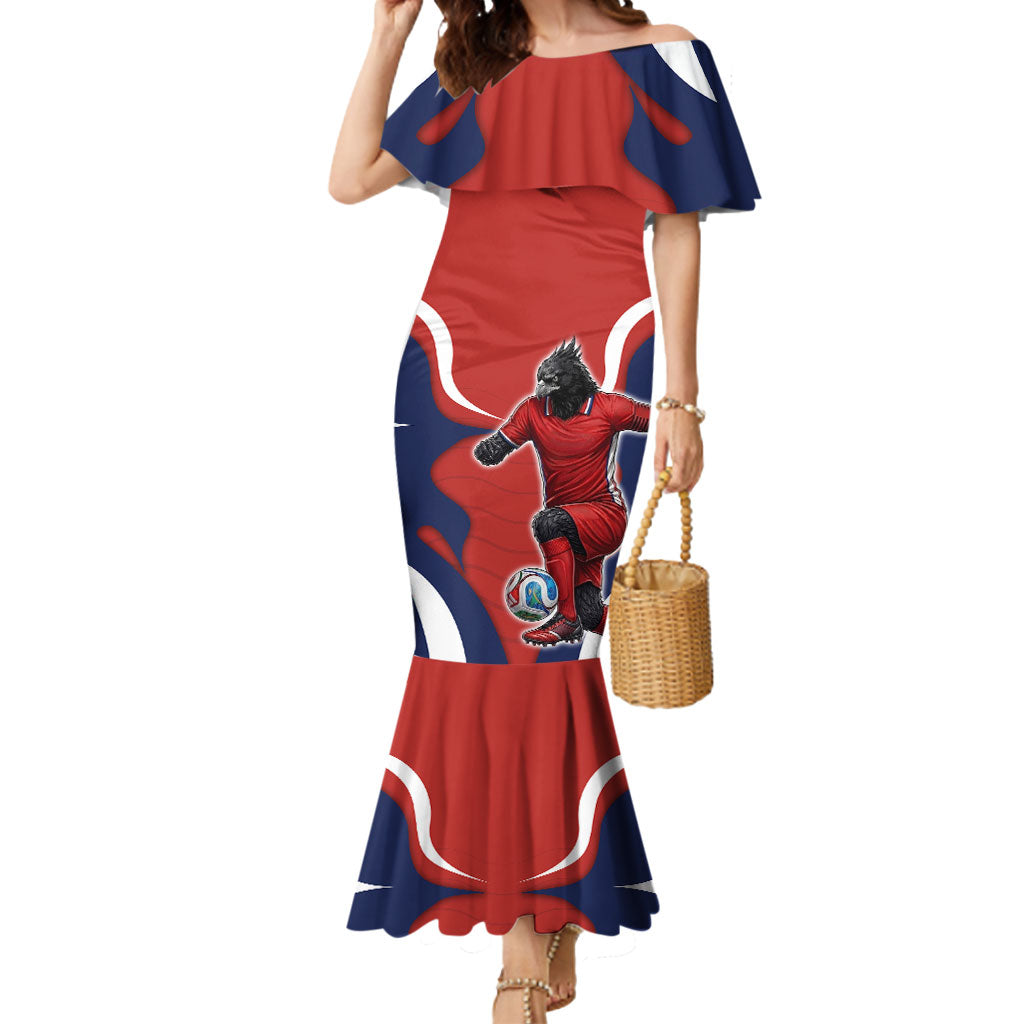 Personalized Panama Soccer Los Canaleros Mermaid Dress Football Harpy Eagle Mascot