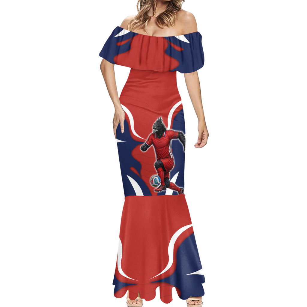 Personalized Panama Soccer Los Canaleros Mermaid Dress Football Harpy Eagle Mascot