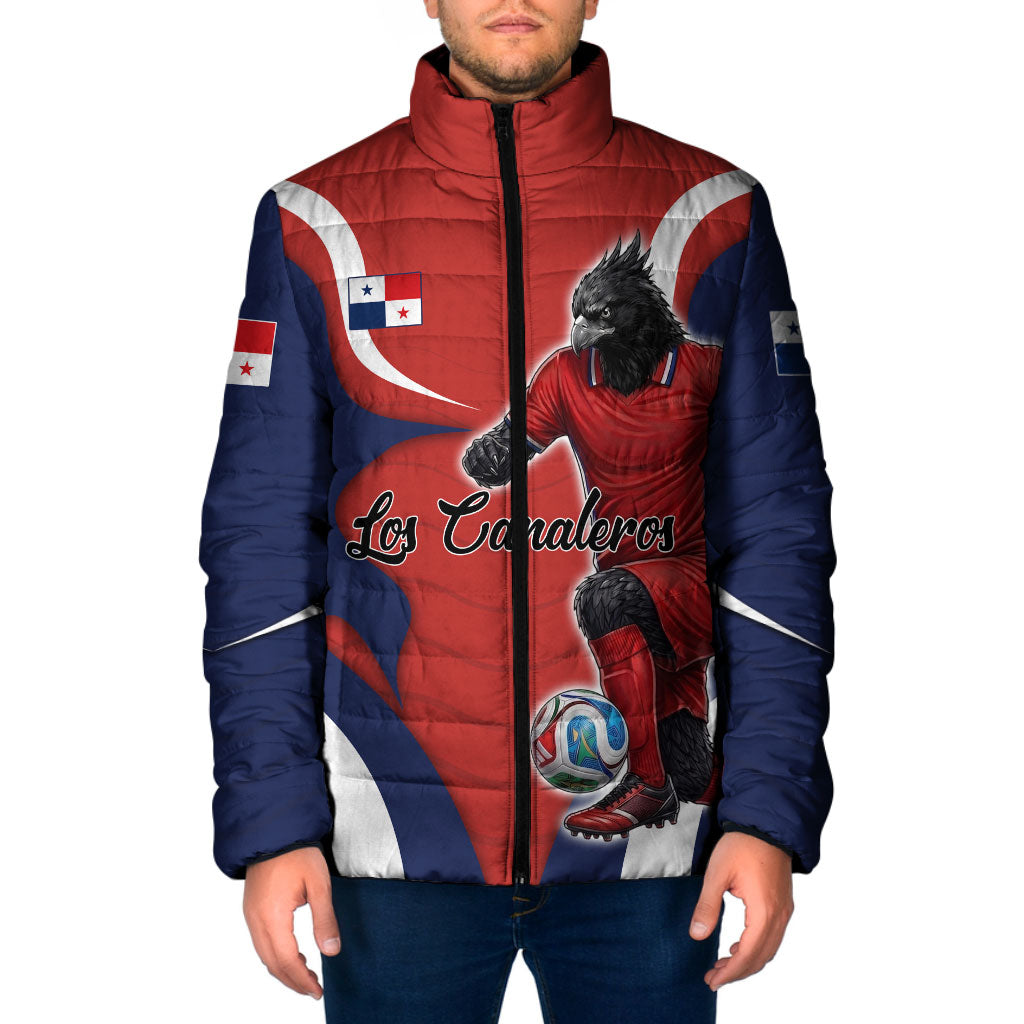 Personalized Panama Soccer Los Canaleros Padded Jacket Football Harpy Eagle Mascot