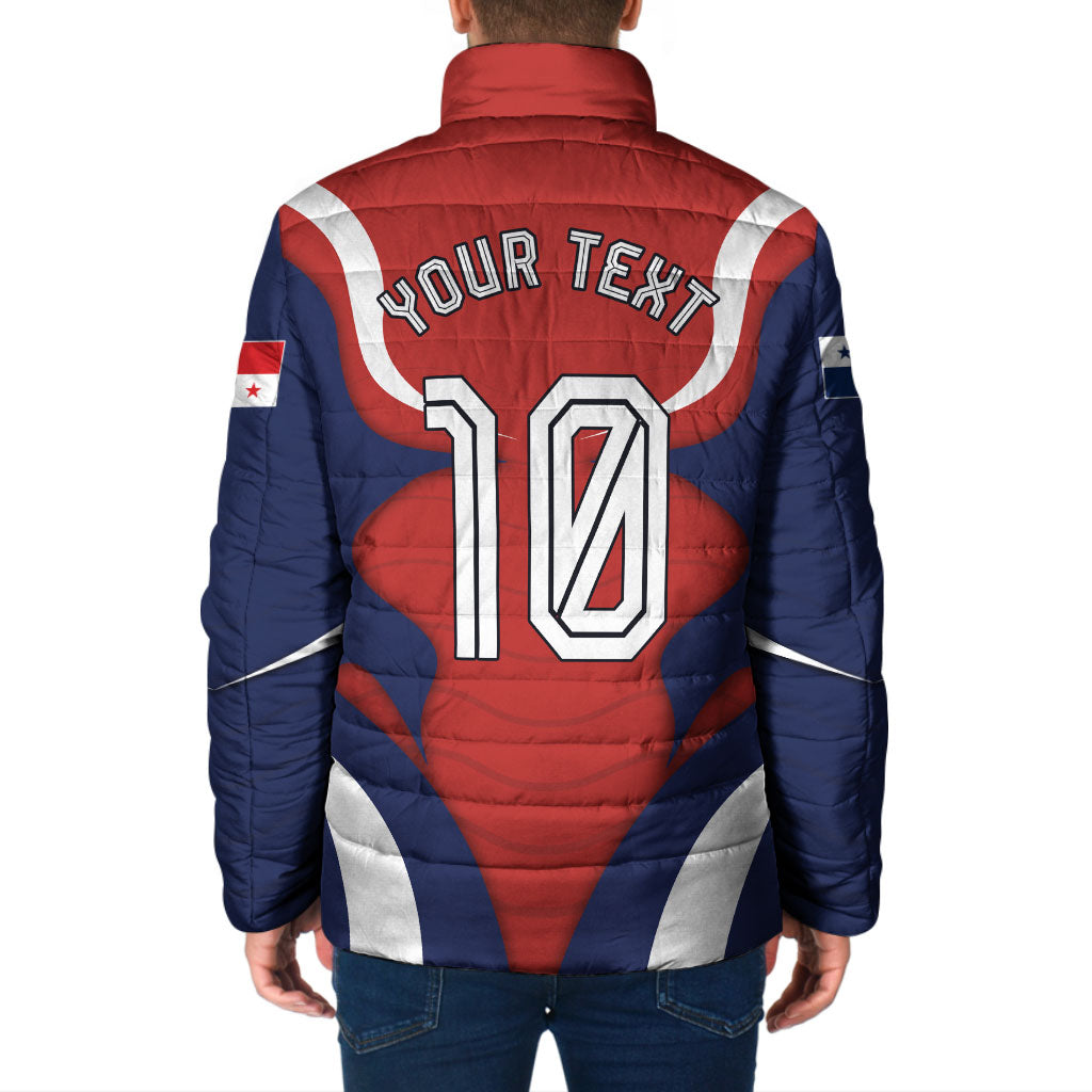 Personalized Panama Soccer Los Canaleros Padded Jacket Football Harpy Eagle Mascot