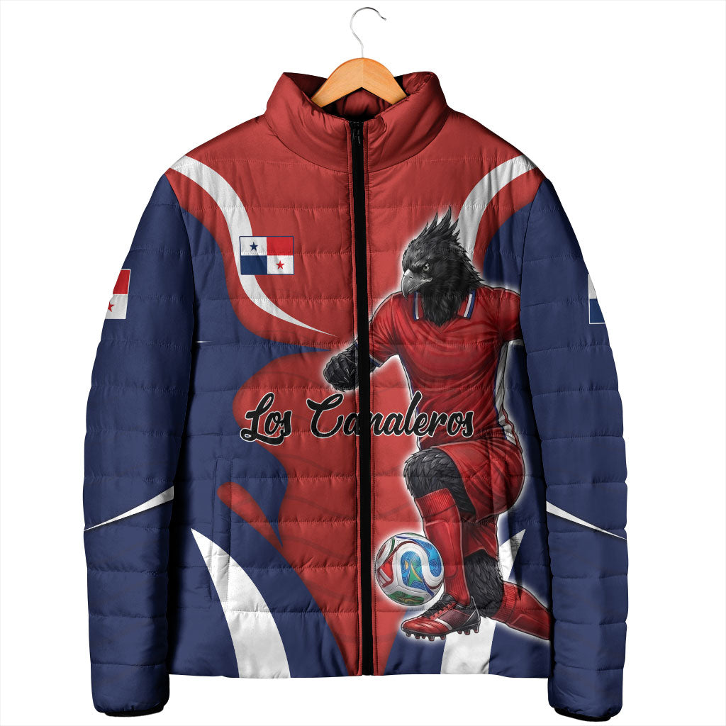 Personalized Panama Soccer Los Canaleros Padded Jacket Football Harpy Eagle Mascot