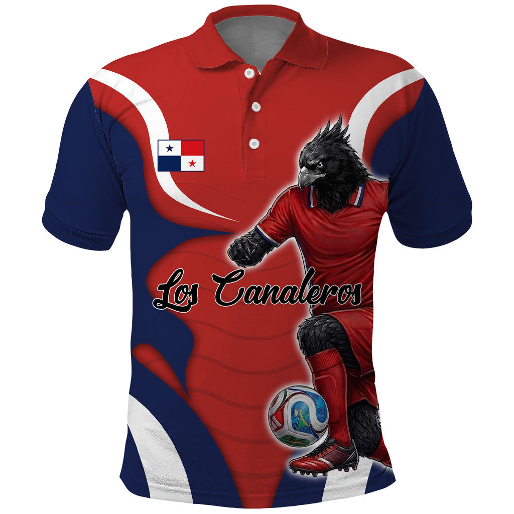 Personalized Panama Soccer Los Canaleros Polo Shirt Football Harpy Eagle Mascot