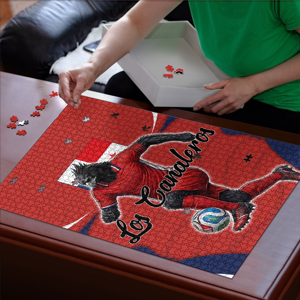Panama Soccer Los Canaleros Puzzle Football Harpy Eagle Mascot