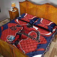 Panama Soccer Los Canaleros Quilt Bed Set Football Harpy Eagle Mascot