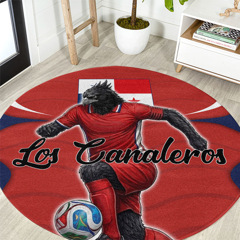 Panama Soccer Los Canaleros Round Carpet Football Harpy Eagle Mascot
