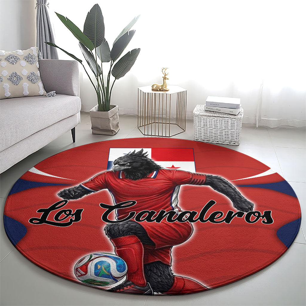 Panama Soccer Los Canaleros Round Carpet Football Harpy Eagle Mascot