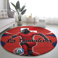 Panama Soccer Los Canaleros Round Carpet Football Harpy Eagle Mascot
