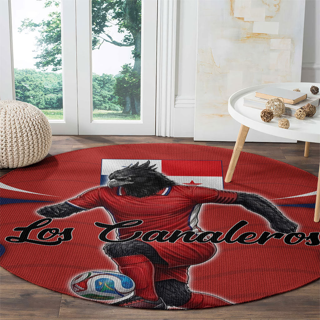 Panama Soccer Los Canaleros Round Carpet Football Harpy Eagle Mascot