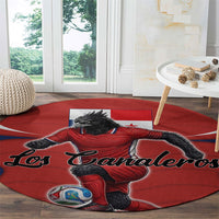 Panama Soccer Los Canaleros Round Carpet Football Harpy Eagle Mascot
