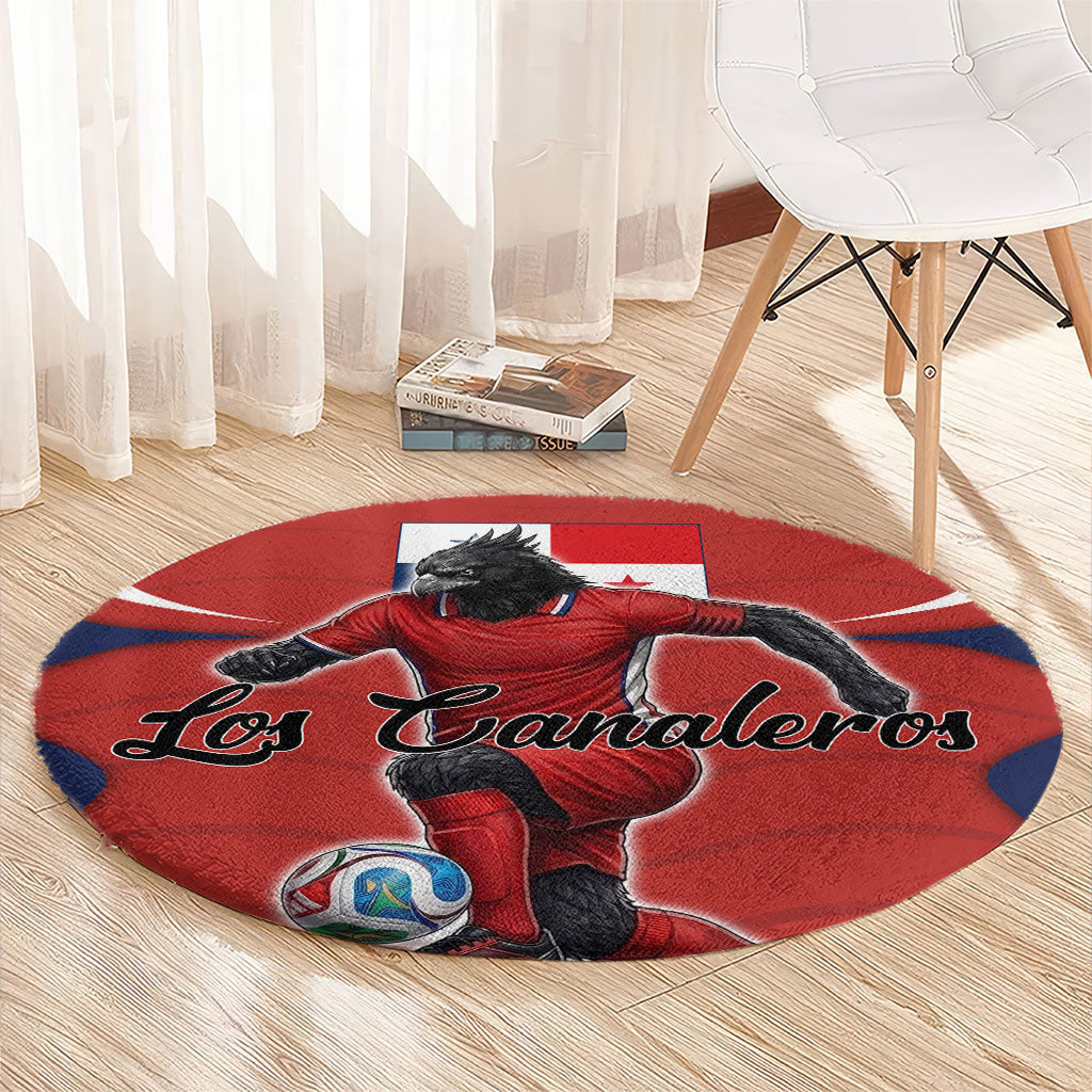 Panama Soccer Los Canaleros Round Carpet Football Harpy Eagle Mascot